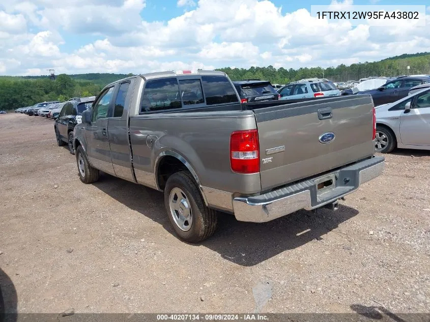 2005 Ford F-150 Stx/Xl/Xlt VIN: 1FTRX12W95FA43802 Lot: 40207134