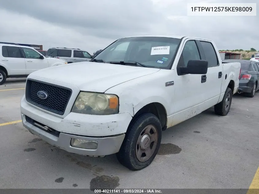 2005 Ford F-150 Lariat/Xlt VIN: 1FTPW12575KE98009 Lot: 40211141