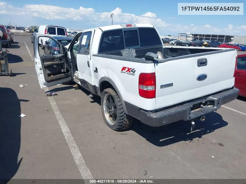 2005 Ford F-150 Fx4/Lariat/Xlt VIN: 1FTPW14565FA54092 Lot: 40217810