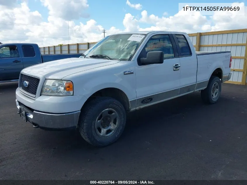 2005 Ford F-150 VIN: 1FTPX14505FA99669 Lot: 40220764