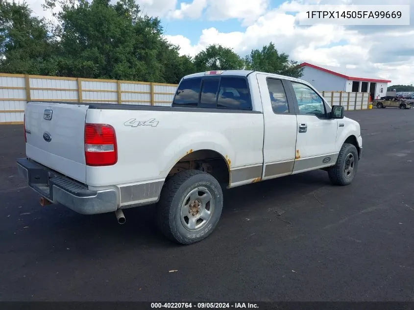 2005 Ford F-150 VIN: 1FTPX14505FA99669 Lot: 40220764