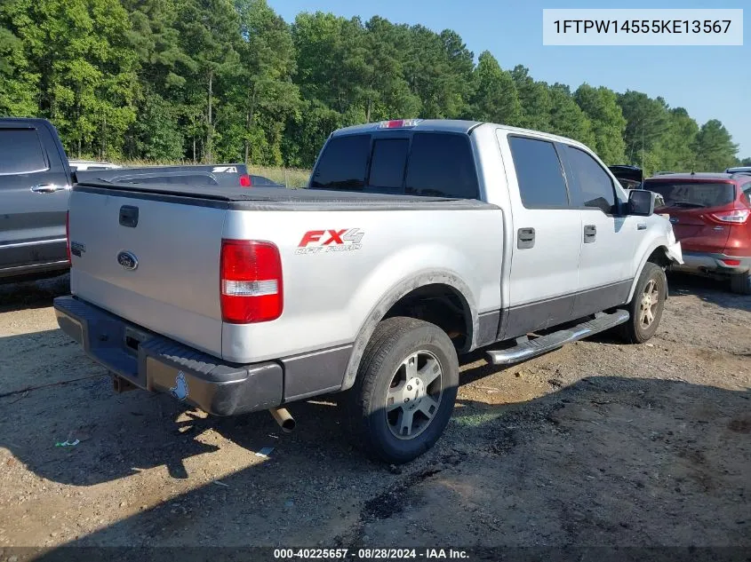 2005 Ford F-150 Fx4/Lariat/Xlt VIN: 1FTPW14555KE13567 Lot: 40225657