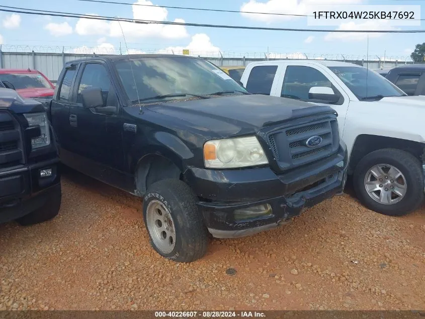 2005 Ford F-150 Stx/Xlt VIN: 1FTRX04W25KB47692 Lot: 40226607