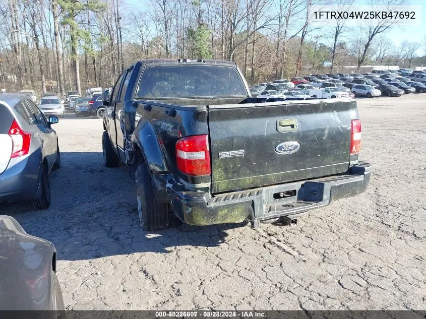 2005 Ford F-150 Stx/Xlt VIN: 1FTRX04W25KB47692 Lot: 40226607