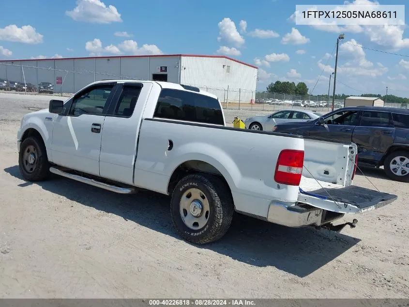 2005 Ford F-150 Lariat/Xl/Xlt VIN: 1FTPX12505NA68611 Lot: 40226818