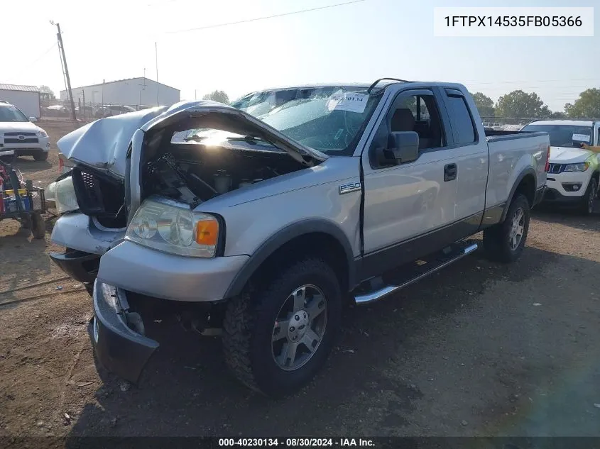 2005 Ford F-150 Fx4/Lariat/Xl/Xlt VIN: 1FTPX14535FB05366 Lot: 40230134