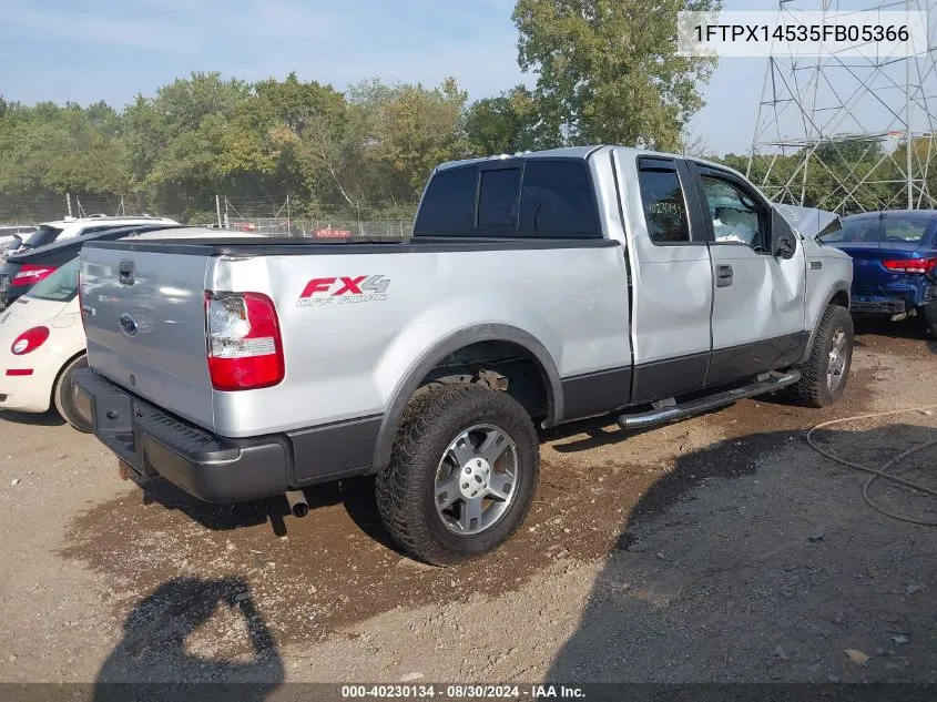 2005 Ford F-150 Fx4/Lariat/Xl/Xlt VIN: 1FTPX14535FB05366 Lot: 40230134