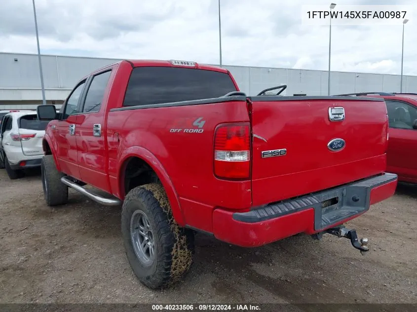 1FTPW145X5FA00987 2005 Ford F-150 Fx4/Lariat/Xlt