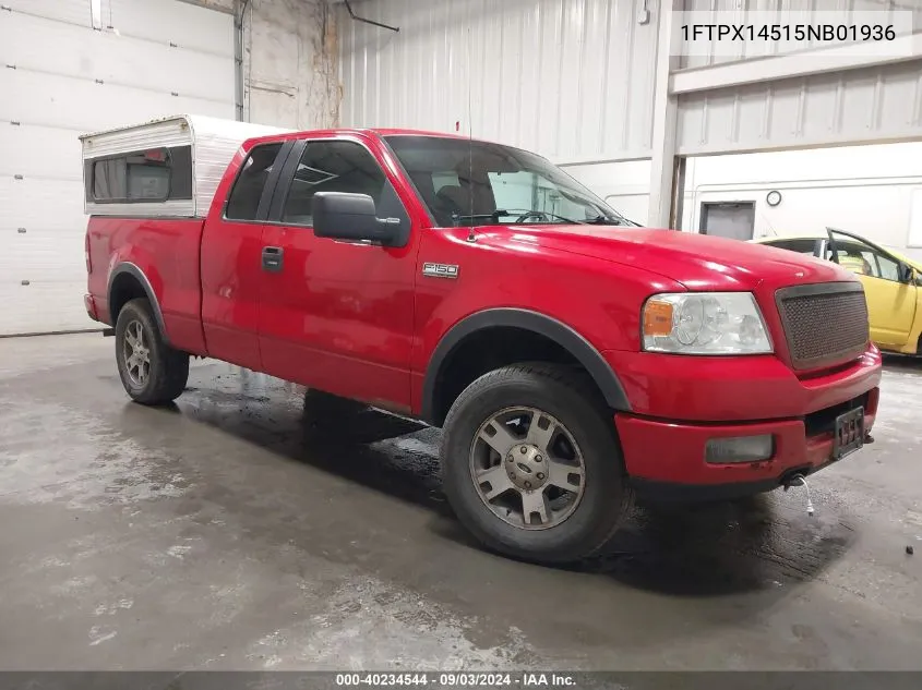 2005 Ford F-150 Fx4/Lariat/Xl/Xlt VIN: 1FTPX14515NB01936 Lot: 40234544