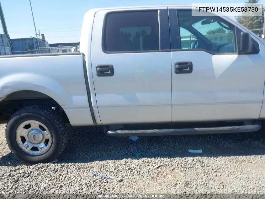 2005 Ford F-150 Fx4/Lariat/Xlt VIN: 1FTPW14535KE53730 Lot: 40240666