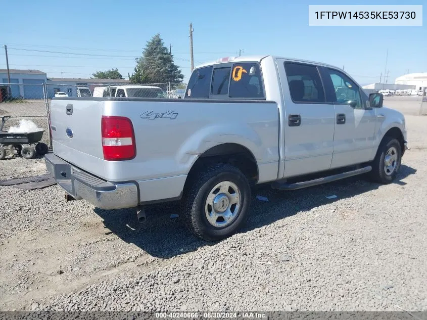 2005 Ford F-150 Fx4/Lariat/Xlt VIN: 1FTPW14535KE53730 Lot: 40240666