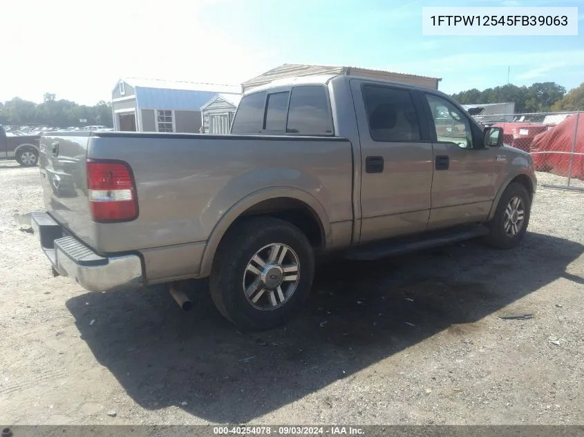 2005 Ford F-150 Lariat/Xlt VIN: 1FTPW12545FB39063 Lot: 40254078