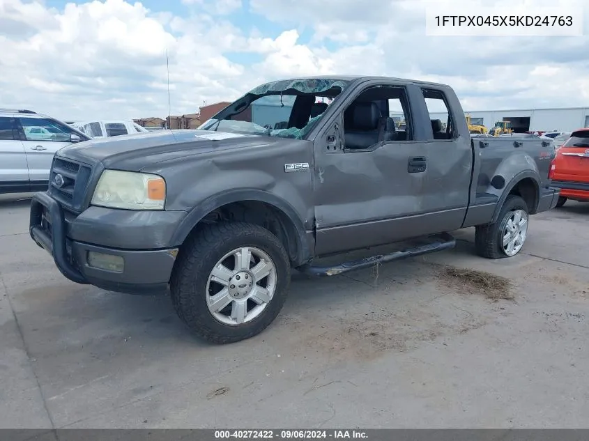 2005 Ford F-150 Fx4/Xlt VIN: 1FTPX045X5KD24763 Lot: 40272422