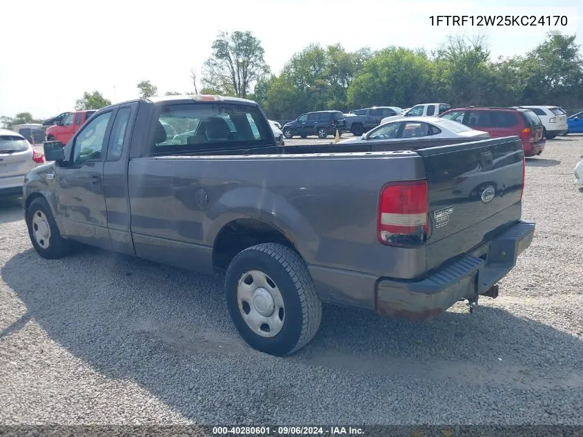 2005 Ford F-150 Stx/Xl/Xlt VIN: 1FTRF12W25KC24170 Lot: 40280601