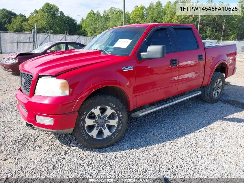 2005 Ford F150 Supercrew VIN: 1FTPW14545FA10625 Lot: 40281028