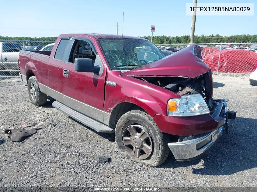 2005 Ford F-150 Lariat/Xl/Xlt VIN: 1FTPX12505NA80029 Lot: 40287255