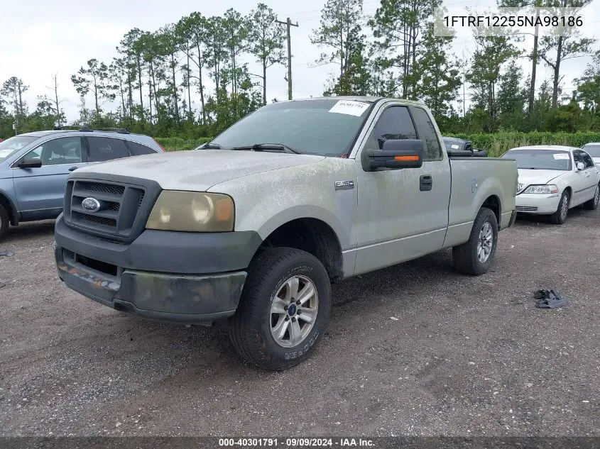 2005 Ford F-150 Stx/Xl/Xlt VIN: 1FTRF12255NA98186 Lot: 40301791