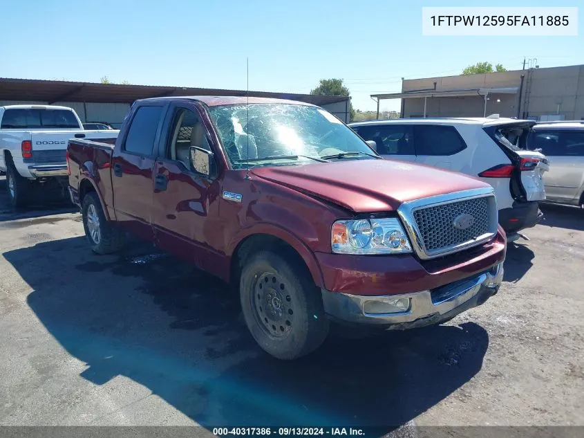 2005 Ford F-150 Lariat/Xlt VIN: 1FTPW12595FA11885 Lot: 40317386