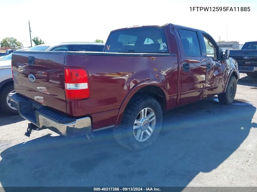 1FTPW12595FA11885 2005 Ford F-150 Lariat/Xlt