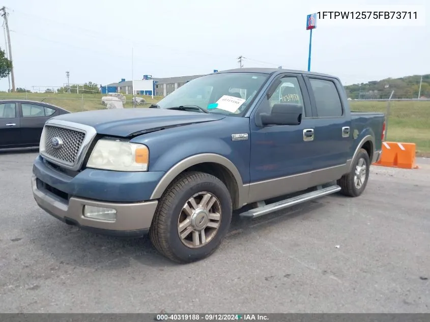 2005 Ford F150 Supercrew VIN: 1FTPW12575FB73711 Lot: 40319188