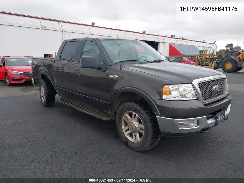 2005 Ford F150 Supercrew VIN: 1FTPW14595FB41176 Lot: 40321459