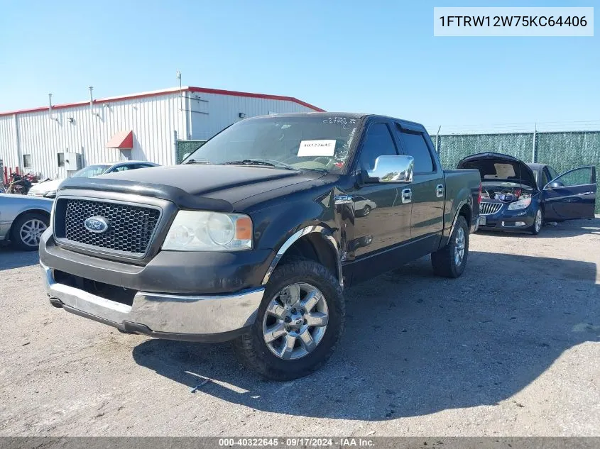 2005 Ford F-150 Xlt VIN: 1FTRW12W75KC64406 Lot: 40322645