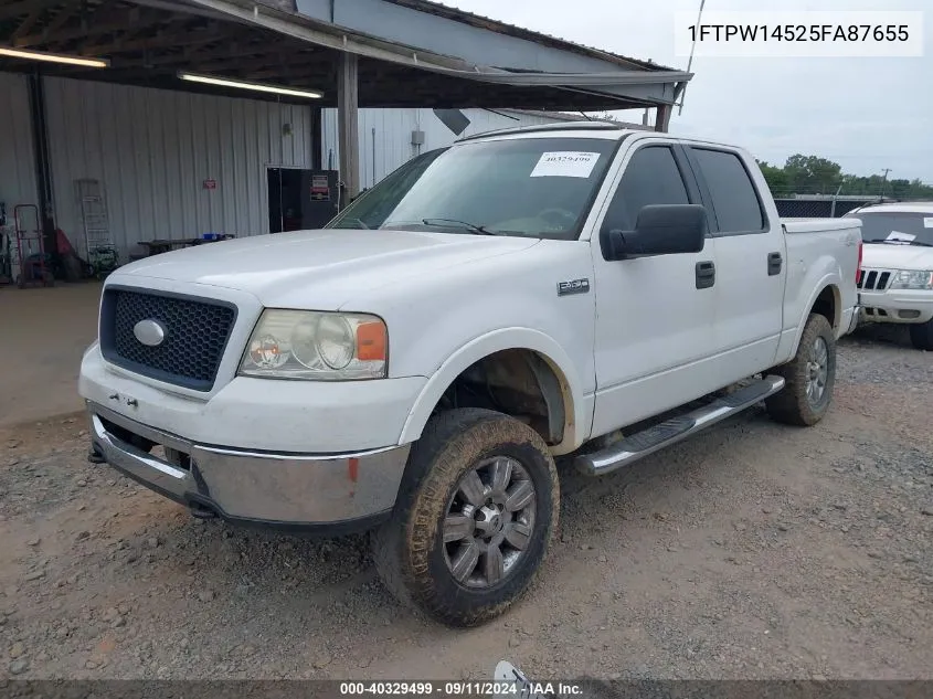 2005 Ford F-150 Fx4/Lariat/Xlt VIN: 1FTPW14525FA87655 Lot: 40329499