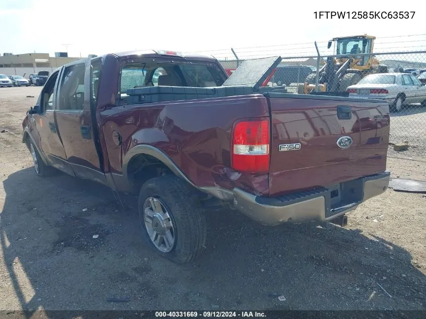 1FTPW12585KC63537 2005 Ford F-150 Lariat/Xlt