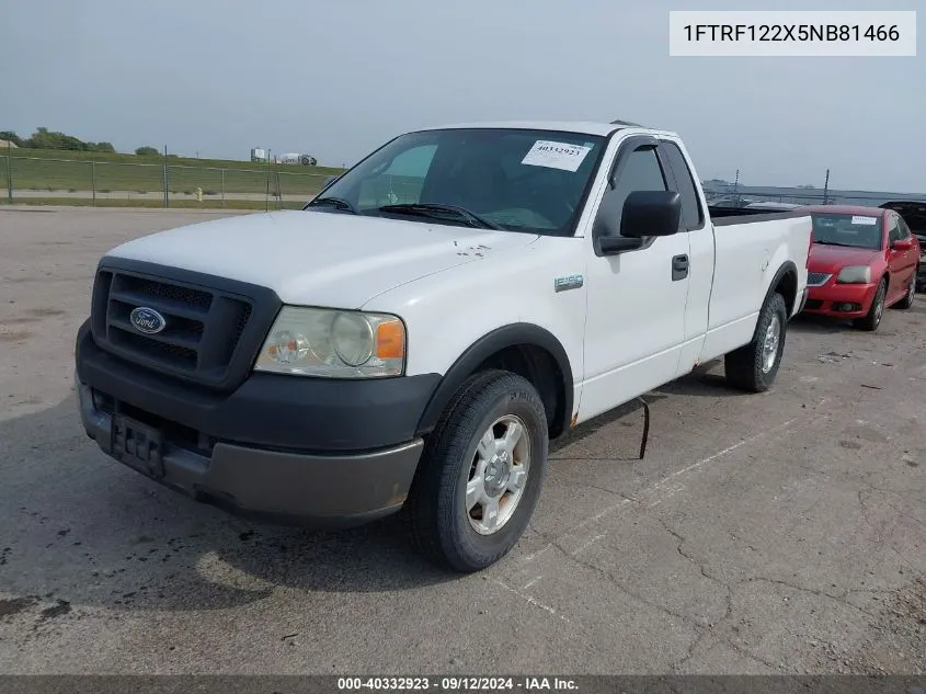 2005 Ford F-150 Stx/Xl/Xlt VIN: 1FTRF122X5NB81466 Lot: 40332923