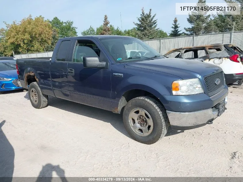 2005 Ford F-150 Fx4/Lariat/Xl/Xlt VIN: 1FTPX14505FB21170 Lot: 40334279