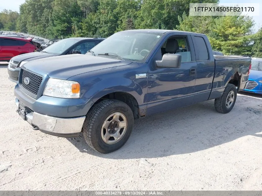 2005 Ford F-150 Fx4/Lariat/Xl/Xlt VIN: 1FTPX14505FB21170 Lot: 40334279