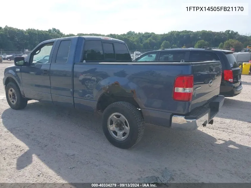 2005 Ford F-150 Fx4/Lariat/Xl/Xlt VIN: 1FTPX14505FB21170 Lot: 40334279