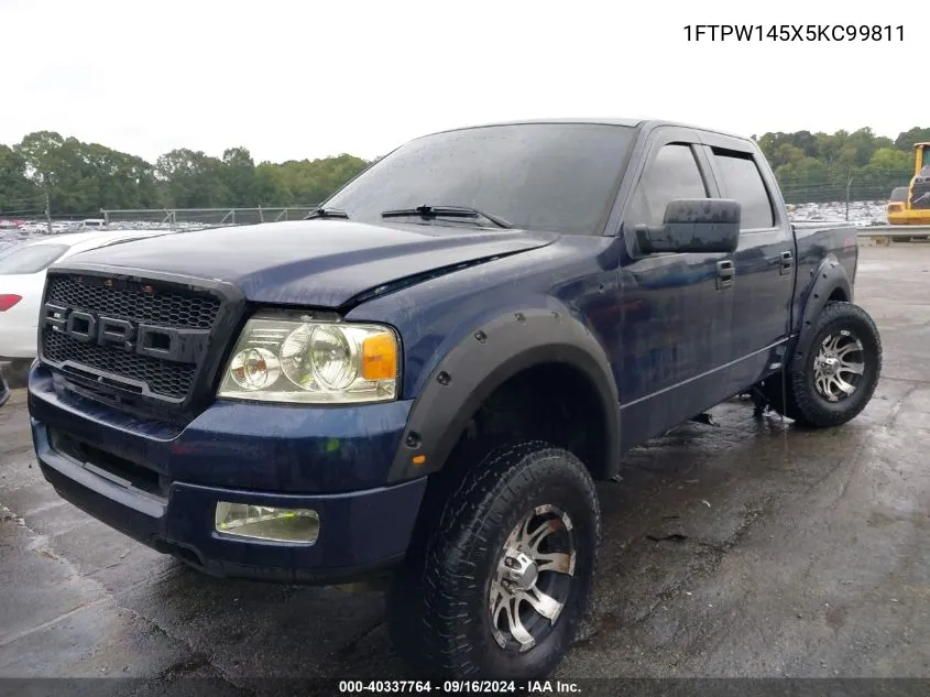 2005 Ford F150 Supercrew VIN: 1FTPW145X5KC99811 Lot: 40337764