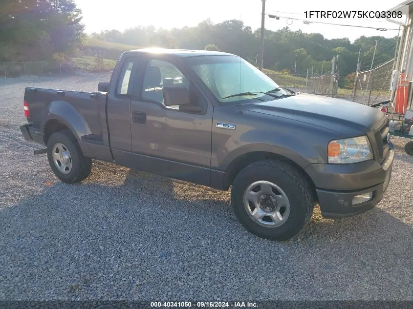 2005 Ford F-150 Stx/Xlt VIN: 1FTRF02W75KC03308 Lot: 40341050