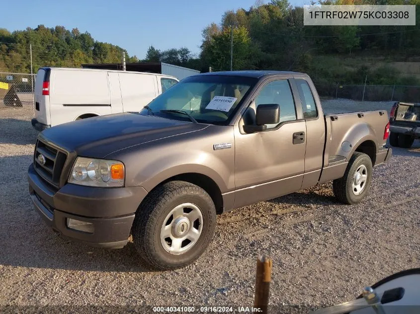 2005 Ford F-150 Stx/Xlt VIN: 1FTRF02W75KC03308 Lot: 40341050