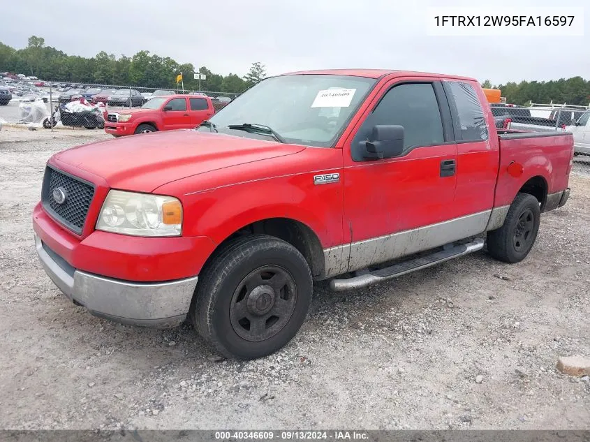 2005 Ford F-150 Stx/Xl/Xlt VIN: 1FTRX12W95FA16597 Lot: 40346609