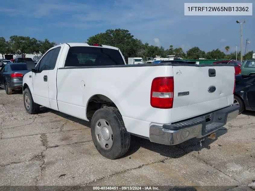 2005 Ford F-150 Stx/Xl/Xlt VIN: 1FTRF12W65NB13362 Lot: 40348451