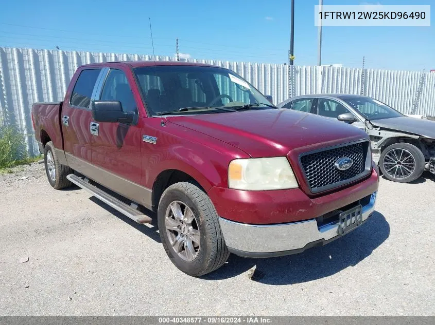 2005 Ford F-150 Xlt VIN: 1FTRW12W25KD96490 Lot: 40348577