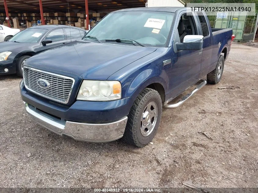 2005 Ford F-150 Lariat/Xl/Xlt VIN: 1FTPX12525NA14940 Lot: 40348932