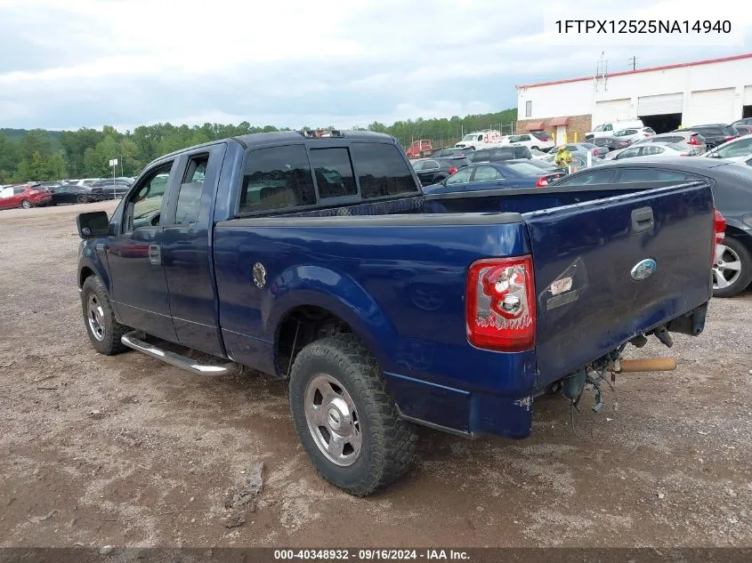 2005 Ford F-150 Lariat/Xl/Xlt VIN: 1FTPX12525NA14940 Lot: 40348932