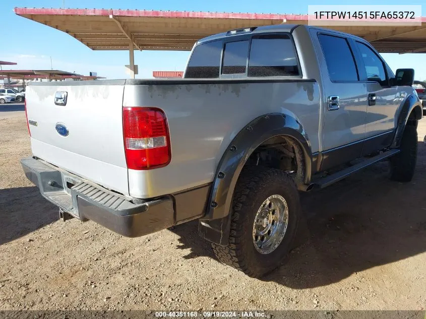 2005 Ford F-150 Fx4/Lariat/Xlt VIN: 1FTPW14515FA65372 Lot: 40351168