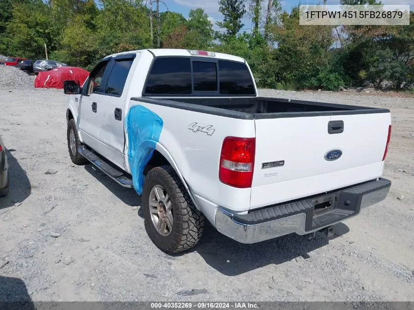 2005 Ford F-150 Fx4/Lariat/Xlt VIN: 1FTPW14515FB26879 Lot: 40352269