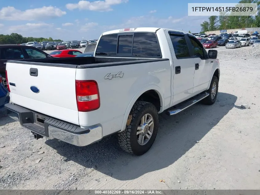 2005 Ford F-150 Fx4/Lariat/Xlt VIN: 1FTPW14515FB26879 Lot: 40352269