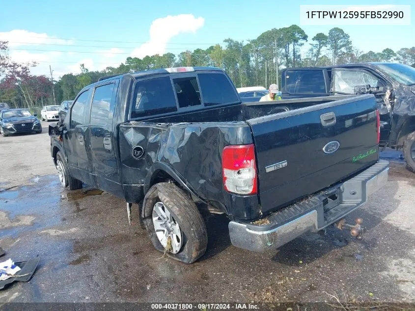 2005 Ford F-150 Lariat/Xlt VIN: 1FTPW12595FB52990 Lot: 40371800