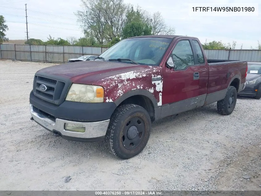 2005 Ford F-150 Stx/Xl/Xlt VIN: 1FTRF14W95NB01980 Lot: 40376250