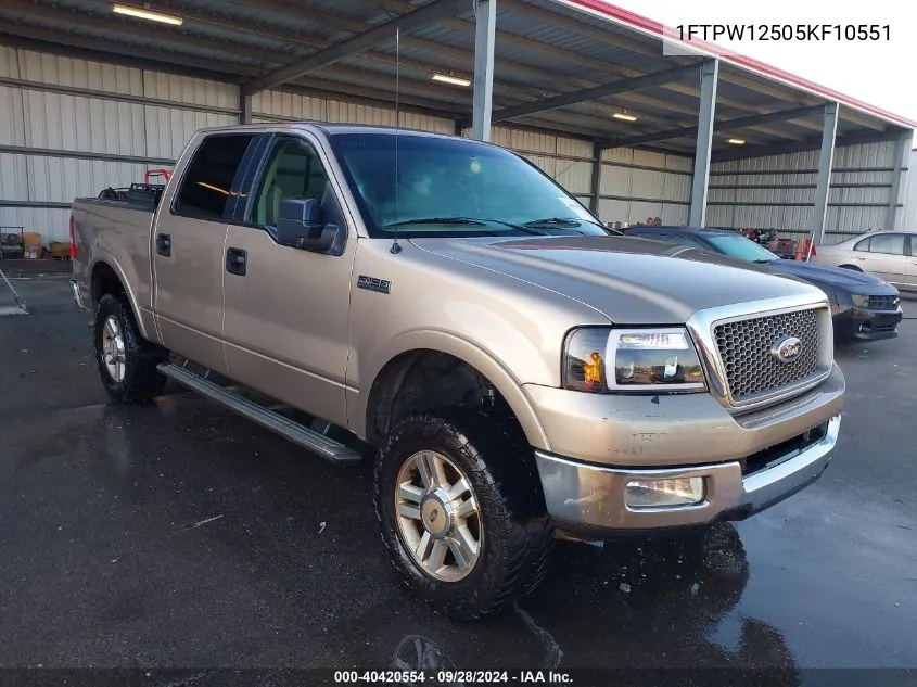 2005 Ford F-150 Lariat/Xlt VIN: 1FTPW12505KF10551 Lot: 40420554