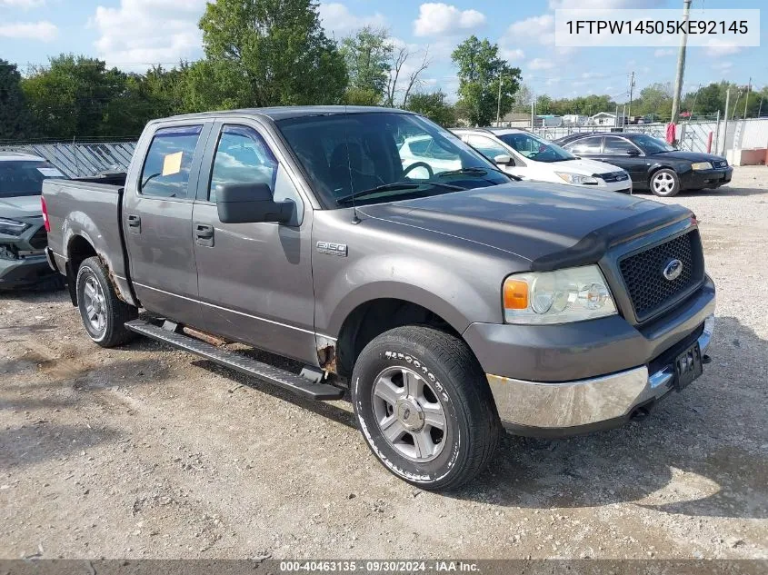 2005 Ford F-150 Fx4/Lariat/Xlt VIN: 1FTPW14505KE92145 Lot: 40463135