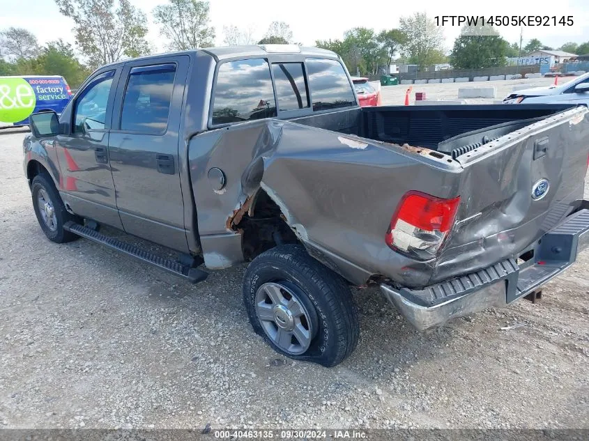 2005 Ford F-150 Fx4/Lariat/Xlt VIN: 1FTPW14505KE92145 Lot: 40463135