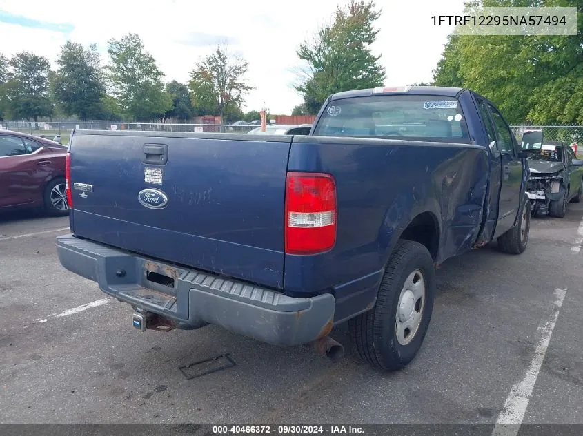 2005 Ford F-150 Stx/Xl/Xlt VIN: 1FTRF12295NA57494 Lot: 40466372