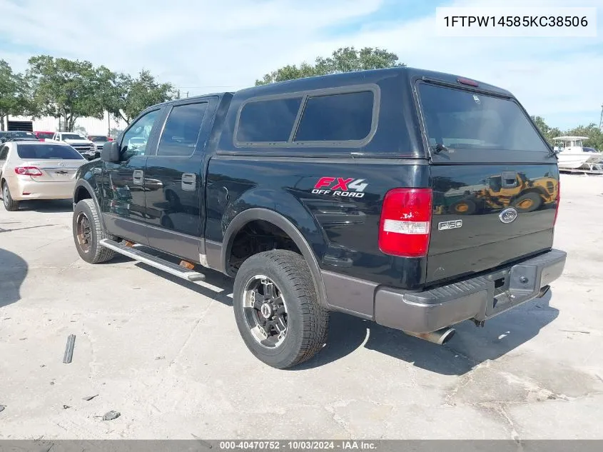 2005 Ford F-150 Fx4/Lariat/Xlt VIN: 1FTPW14585KC38506 Lot: 40470752